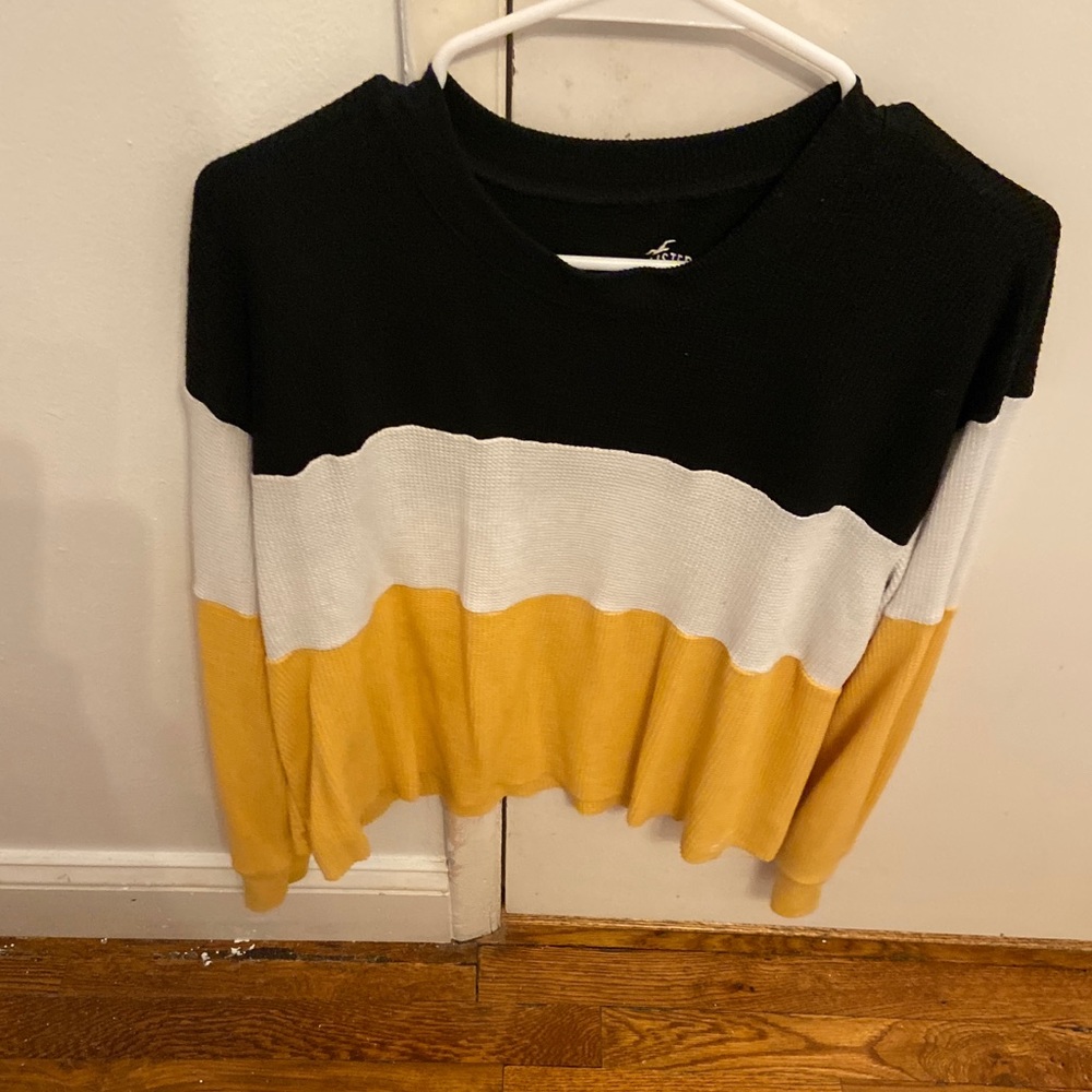 Tri striped waffle tee